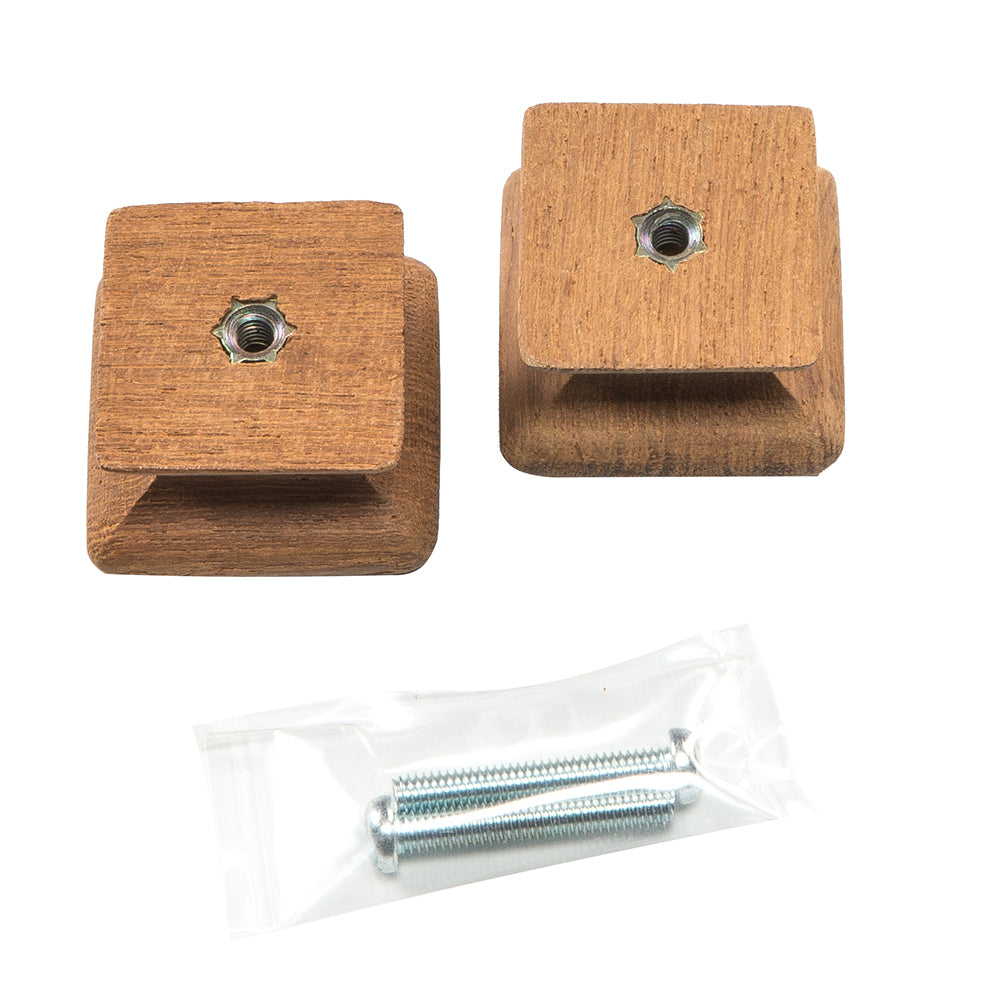 Whitecap Teak Square Drawer Knob  118  2 Pack 60130A