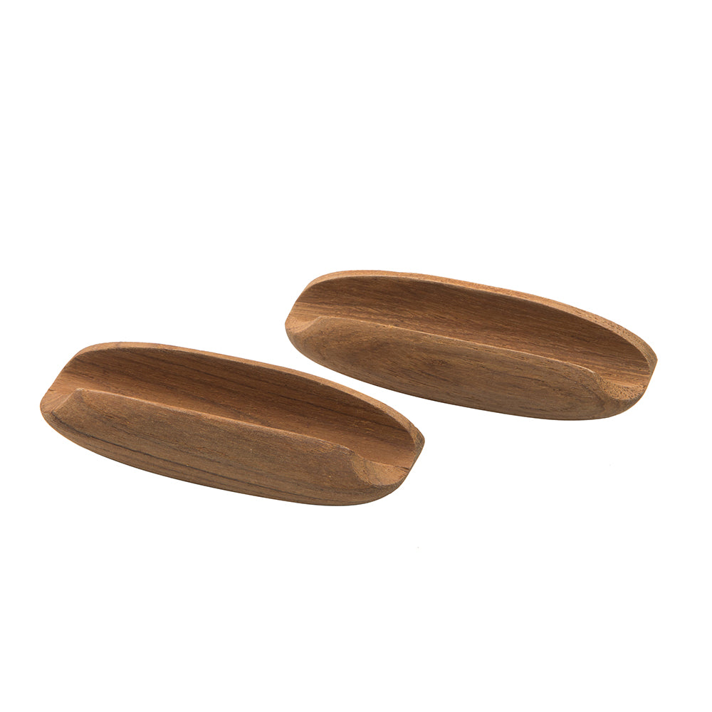 Whitecap Teak Oval Drawer Pull  4L  2 Pack 60147A