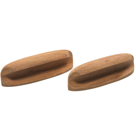 Whitecap Teak Oval Drawer Pull  4L  2 Pack 60147A
