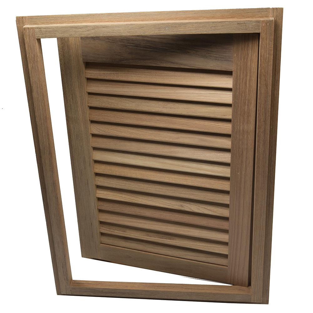 Whitecap Teak Louvered Door  Frame  Right Hand  15 x 20 60724