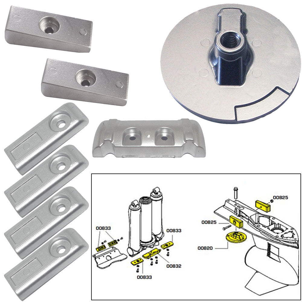 Tecnoseal Anode Kit wHardware  Mercury Verado 6  Zinc 20816