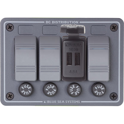 Blue Sea Dual USB Charger  24V Contura Mount 1039