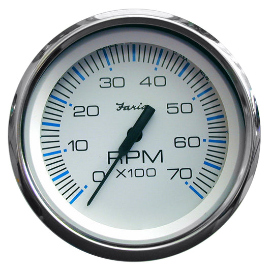 Faria Chesapeake White SS 4 Tachometer  7000 RPM Gas All Outboards 33817