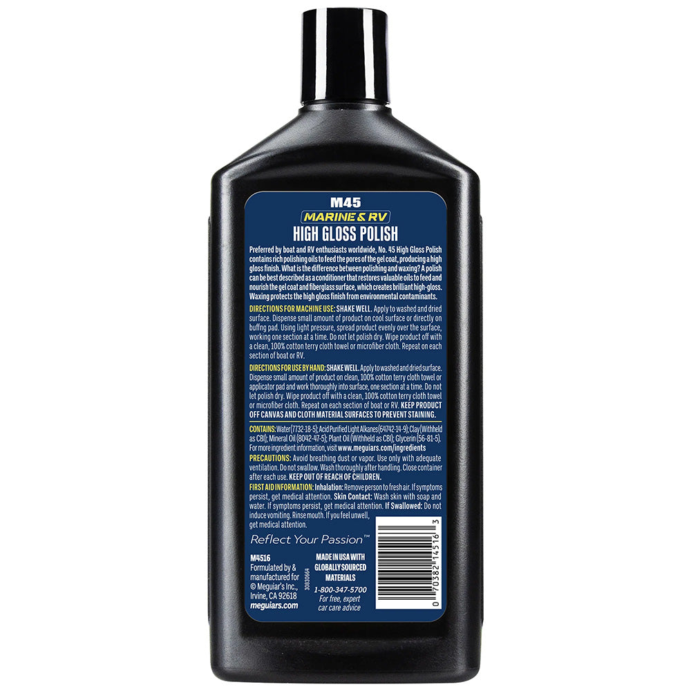 Meguiars BoatRV Polish  Gloss Enhancer  Case of 6 M4516CASE