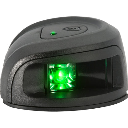 Attwood LightArmor Deck Mount Navigation Light  Black Composite  Starboard green  2NM NV2012PBG7