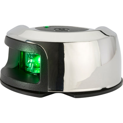 Attwood LightArmor Deck Mount Navigation Light  Stainless Steel  Starboard green  2NM NV2012SSG7