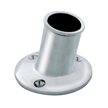 Whitecap TopMounted Flag Pole Socket CPBrass  1 ID S5002
