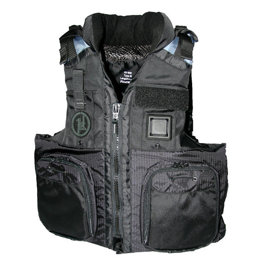 First Watch AV800 Four Pocket Flotation Vest  Black  Small to Medium AV800BKSM