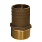 GROCO 12 NPT x 34 Bronze Full Flow Pipe to Hose Straight Fitting FF500