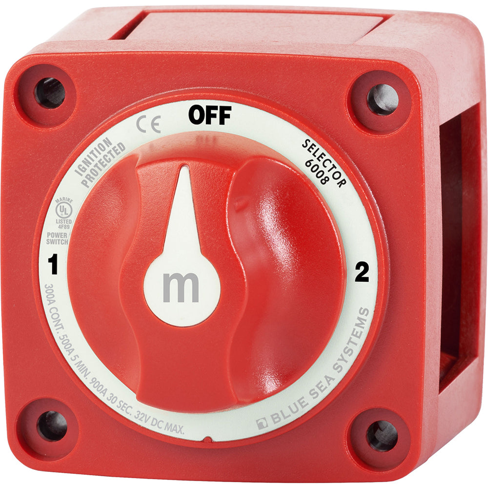 Blue Sea 6008 MSeries Battery Switch 3 Position  Red 6008