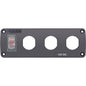 Blue Sea 4367 Water Resistant USB Accessory Panel  15A Circuit Breaker 3x Blank Apertures 4367