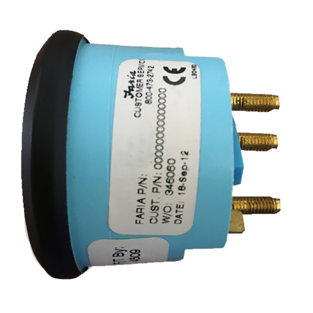 Faria Euro Black 2 Tank Level Gauge  Potable Water 12830