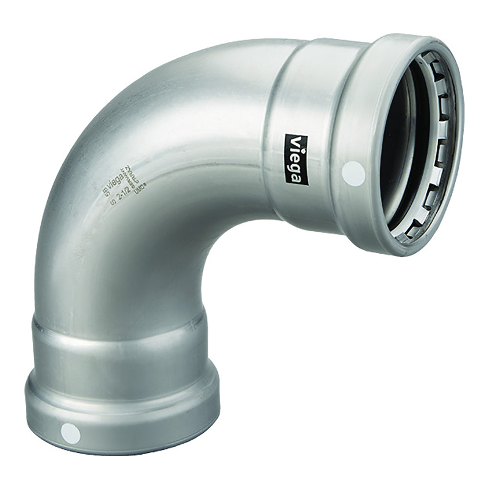 Viega MegaPress 4 90 Carbon Steel Elbow wFKM  Double Press Connection  Smart Connect Technology 26510