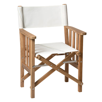 Whitecap Directors Chair II wSail Cloth Seating  Teak 61054