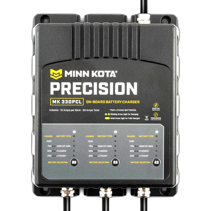 Minn Kota OnBoard Precision Charger MK330 PCL 3 Bank x 10 AMP LI Optimized Charger 1833301