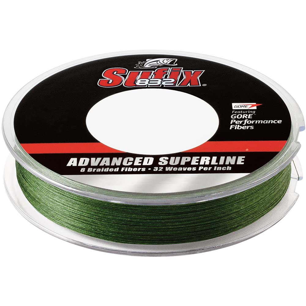 Sufix 832 Advanced Superline Braid  20lb  LowVis Green  150 yds 660020G