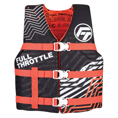 Full Throttle Youth Nylon Life Jacket  PinkBlack 11220010500222