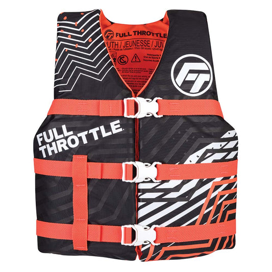 Full Throttle Youth Nylon Life Jacket  PinkBlack 11220010500222