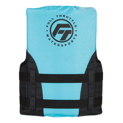 Full Throttle Teen Nylon Life Jacket  AquaBlack 11220050501022