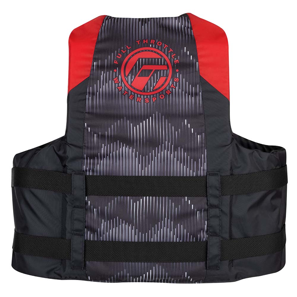 Full Throttle Adult Nylon Life Jacket  2XL4XL  RedBlack 11220010008022