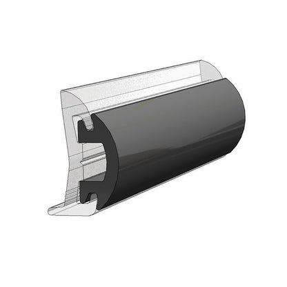 TACO 70 Flexible Black Rub Rail Insert 1316 x 12 V124144BKA701