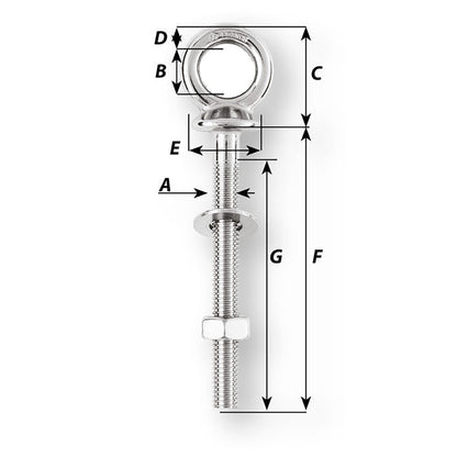 Wichard Eye Bolt  Diameter 1532  Length 238 06491