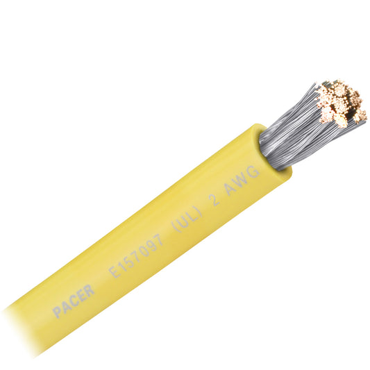 Pacer Yellow 2 AWG Battery Cable  Sold By The Foot WUL2YLFT