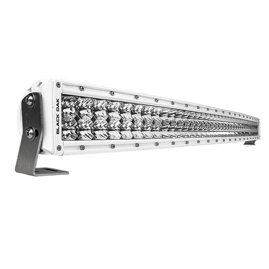 Black Oak Pro Series 30 Curved Double Row 40 LED Light Bar  Combo Optics  White Housing 40CCMD5OS
