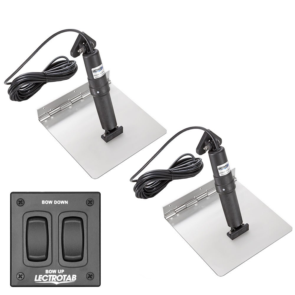 Lectrotab XKA Stainless Steel Trim Tab Kit wRocker Switch  12 x 9 XKAF12X9