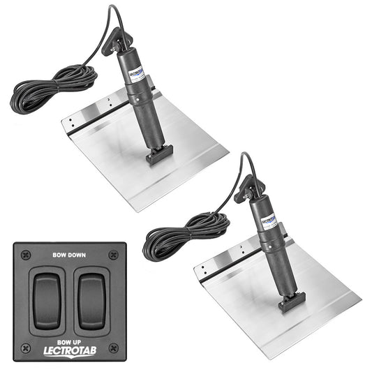 Lectrotab XKA Aluminum Alloy Trim Tab Kit wRocker Switch  12 x 12 XKAF12X12A