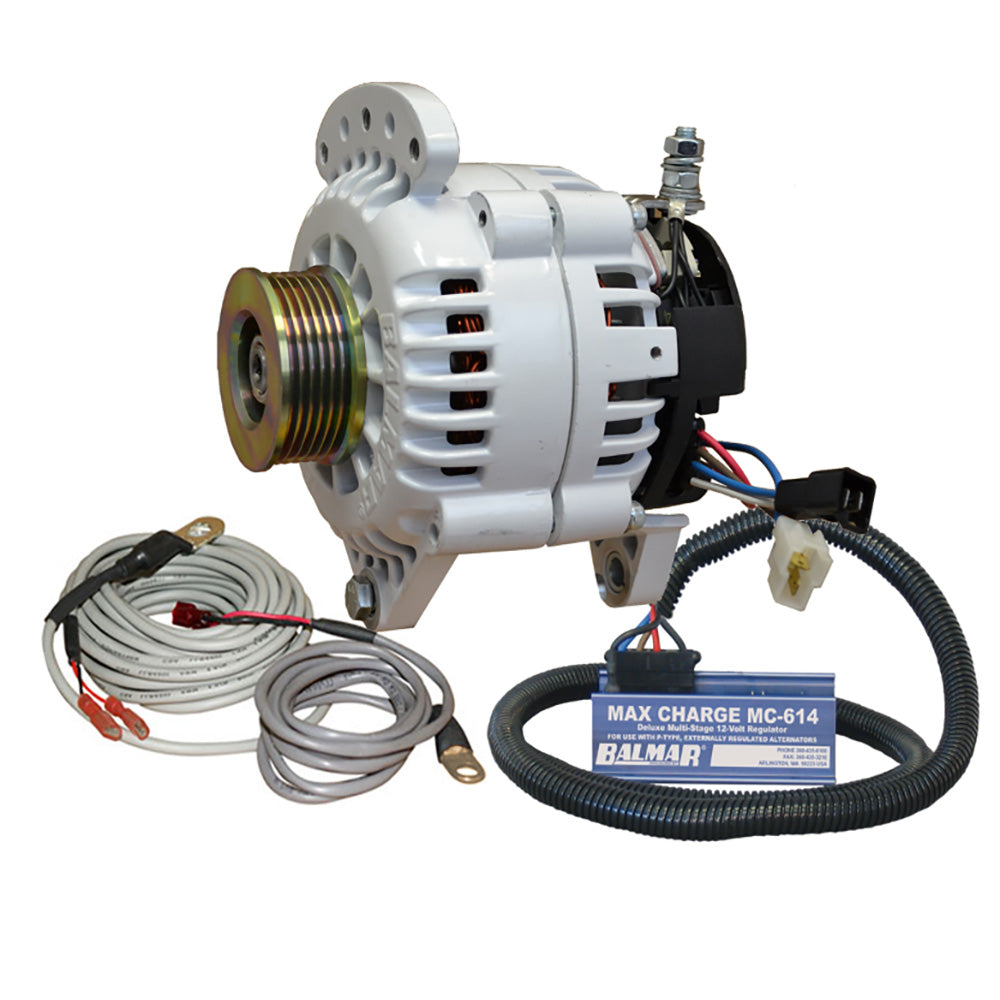 Balmar Alternator 100 AMP Kit 12V 315 Dual Foot Saddle K6 Pulley Regulator  Temp Sensor 60YPMC100K6