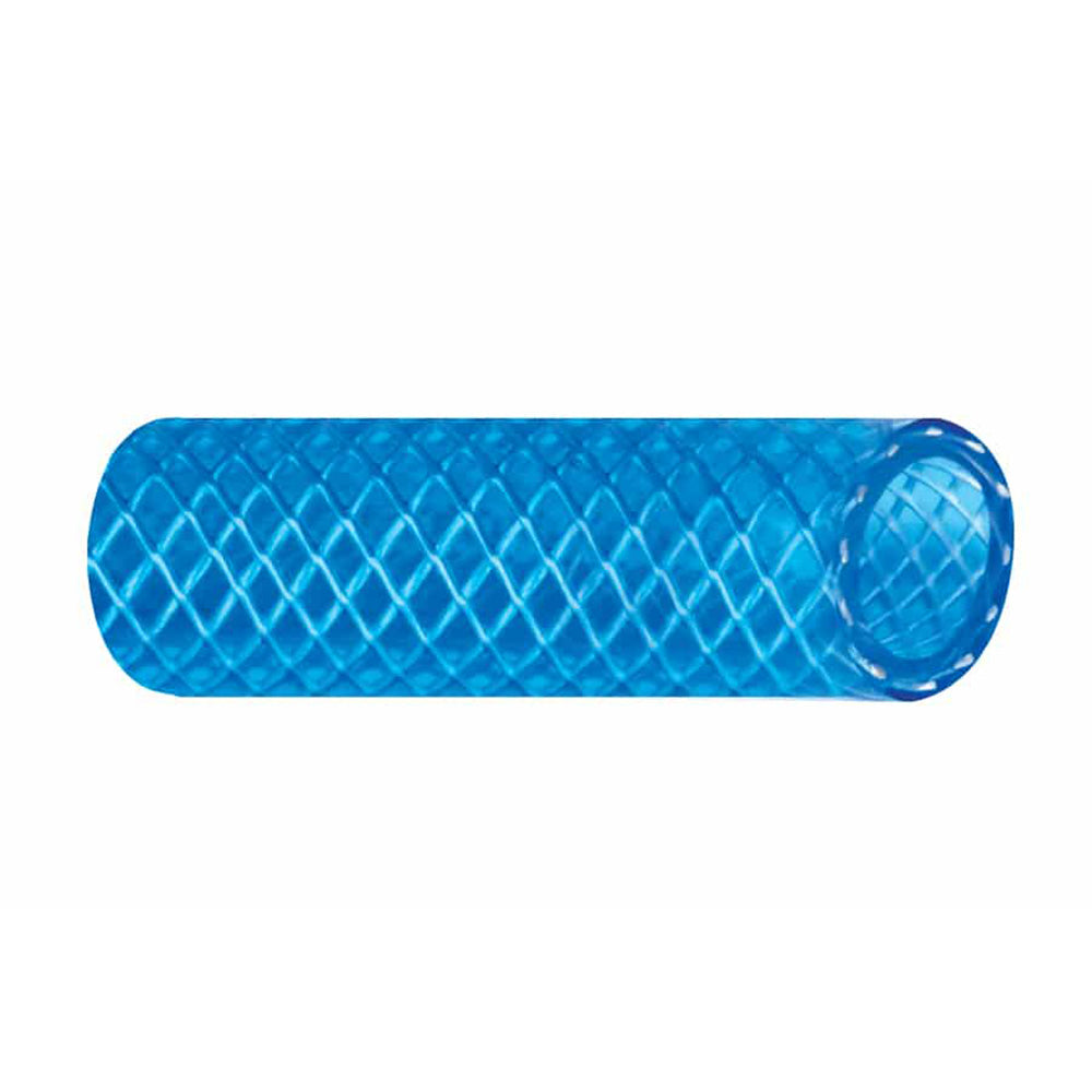 Trident Marine 34 x 50 Boxed Reinforced PVC FDA Cold Water Feed Line Hose  Drinking Water Safe  Translucent Blue 1650346