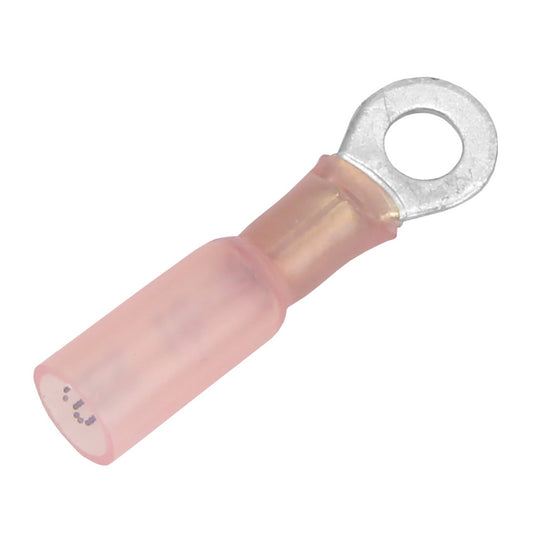 Pacer 2218 AWG Heat Shrink Ring Terminal  8 Stud Size  25 Pack TE188R25