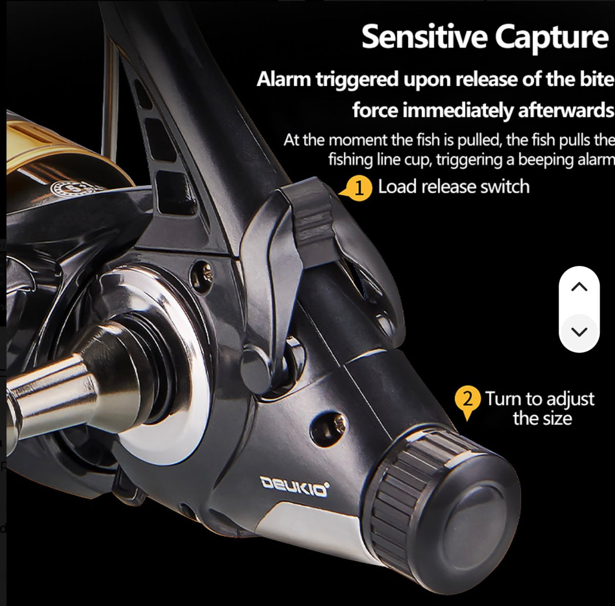 Warrior RA Series Dual Drag Spinning Reel Front & Rear Brake System Bait Clicker Alarm