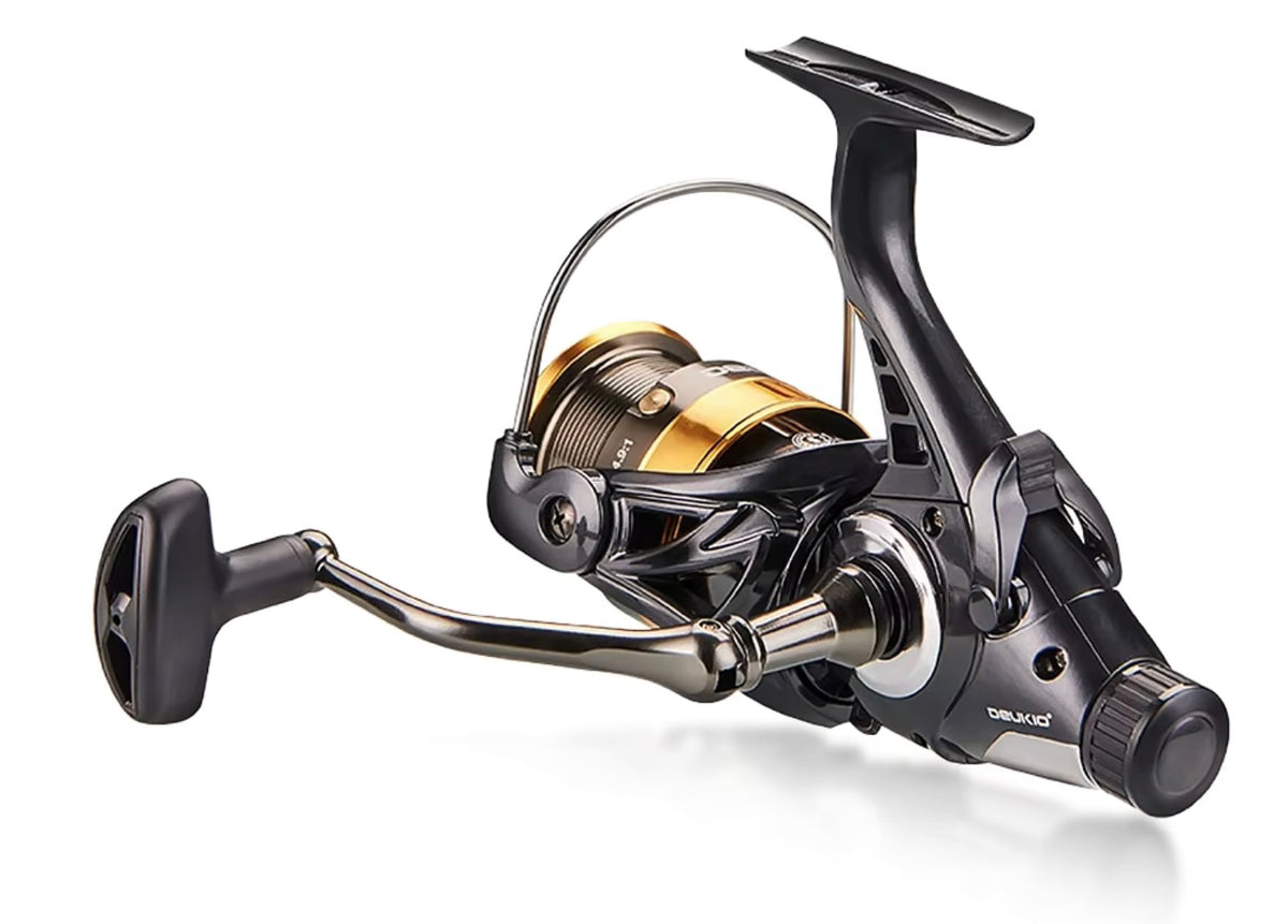Warrior RA Series Dual Drag Spinning Reel Front & Rear Brake System Bait Clicker Alarm