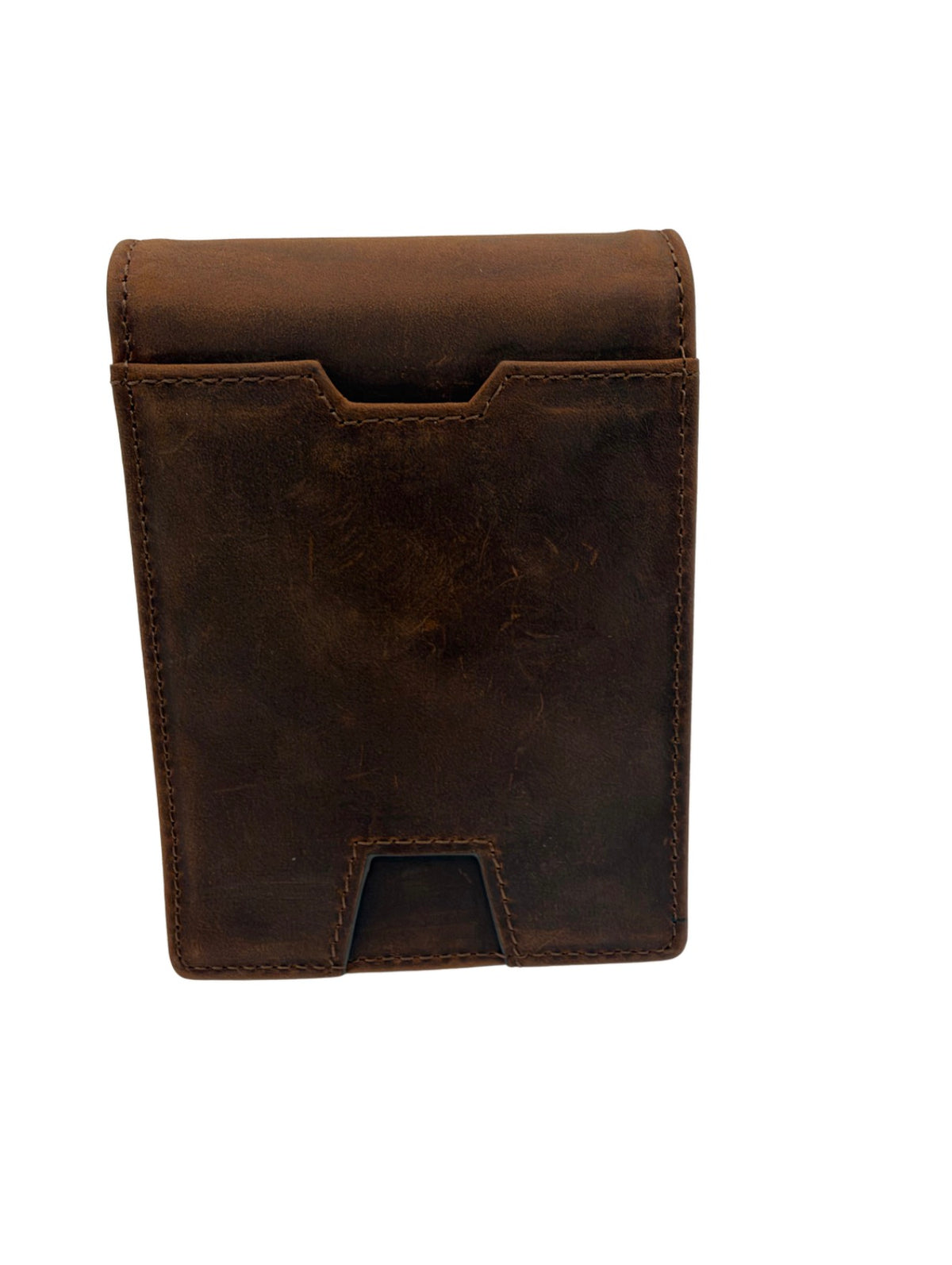 Leather RFID Pocket Wallet with Money Clip (10 Card Capacity)